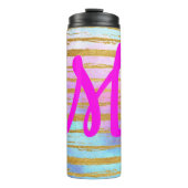 Mooi modern Monogram Thermosbeker (Voorkant)