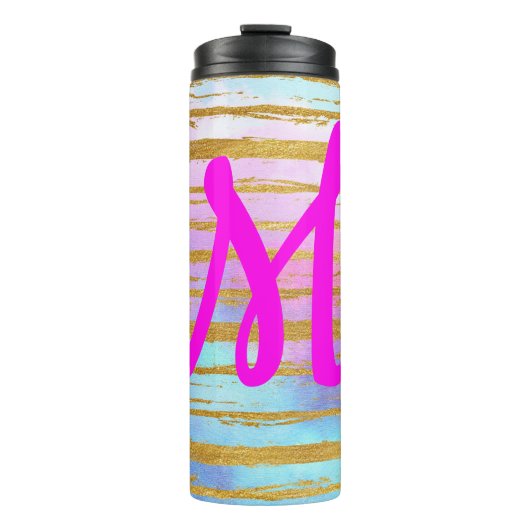 Mooi modern Monogram Thermosbeker (Voorkant)