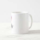 Mooi modern ontwerp voor mama met hartje koffiemok (Voorkant rechts)