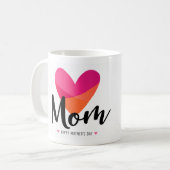 Mooi modern ontwerp voor mama met hartje koffiemok (Voorkant links)