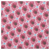 Mooi modern roze gerbera-ventilatorpatroon stof (Swatch)