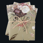Mooi Modern Sage Groen Bloemen Patroon Gift Inpakpapier Vel<br><div class="desc">Een prachtig modern bloemenpatroonontwerp op een wijze groene achtergrond zal een uitstekende cadeauviering creëer. Ideaal voor bruiloften,  vrijgezellenfeesten,  verjaardagen en meer.</div>