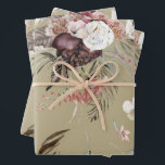 Mooi Modern Sage Groen Bloemen Patroon Gift Inpakpapier Vel<br><div class="desc">Een prachtig modern bloemenpatroonontwerp op een wijze groene achtergrond zal een uitstekende cadeauviering creëer. Ideaal voor bruiloften,  vrijgezellenfeesten,  verjaardagen en meer.</div>