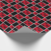 Mooi modern vierkant gecheckt cadeaupapier (Hoek)