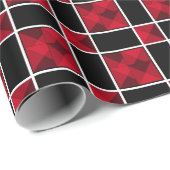 Mooi modern vierkant gecheckt cadeaupapier (Rol Hoek)