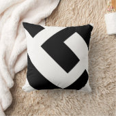 Mooi, modern zwart en wit kussen (Deken)