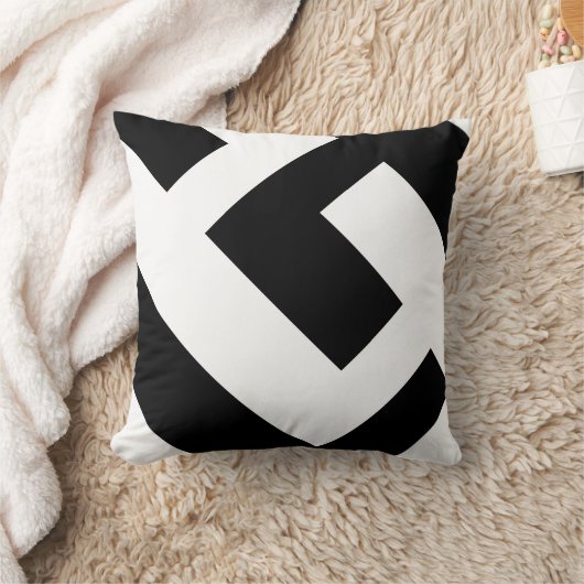 Mooi, modern zwart en wit kussen (Deken)