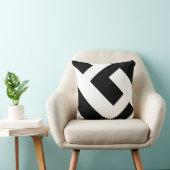 Mooi, modern zwart en wit kussen (Stoel)