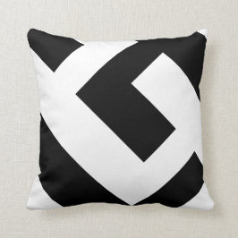 Mooi, modern zwart en wit kussen