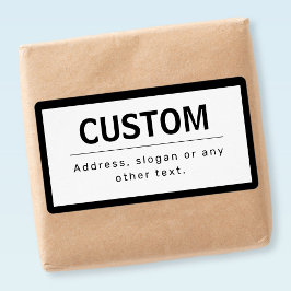 Mooi moderne bewerkbare tekst | Zwart & Wit Etiket