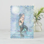 Mooi moeder en baby zeemeermin baby shower kaart (Staand voorkant)