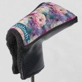 Mooi Moeder-van-Parel Bloemen Persoonlijk Golfheadcover (3/4 voorkant)