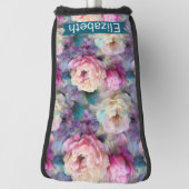 Mooi Moeder-van-Parel Bloemen Persoonlijk Golfheadcover (Draai 90)