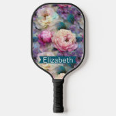 Mooi Moeder Van Parel Bloemen Persoonlijk Pickleball Paddle (Voorkant)