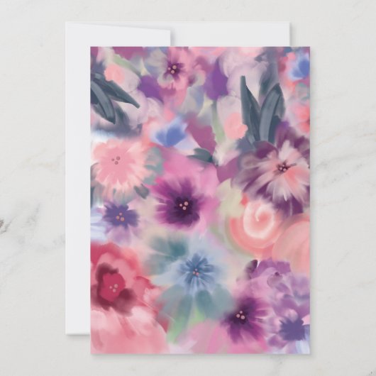 Mooi Moeder Worden Bloemen Baby Shower Uitnodiging (Achterkant)