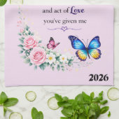 Mooi Moederdag Bedankt Theedoek (Gevouwen)