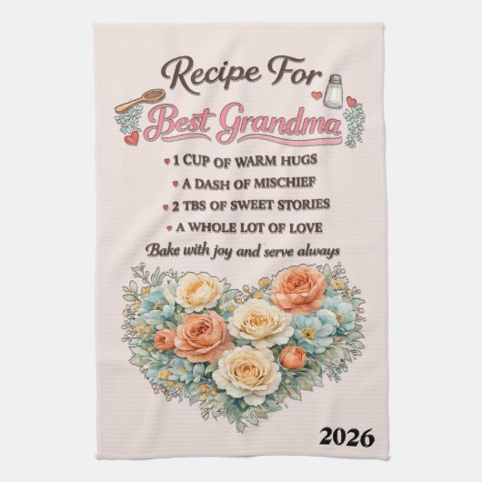 Mooi Moederdag Beste Oma Theedoek (Verticaal)