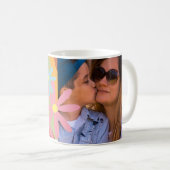 Mooi Moederdag Bloemen Frame Foto Koffiemok (Voorkant rechts)