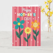 Mooi Moederdag Blokken Kaart (Gele Bloem)