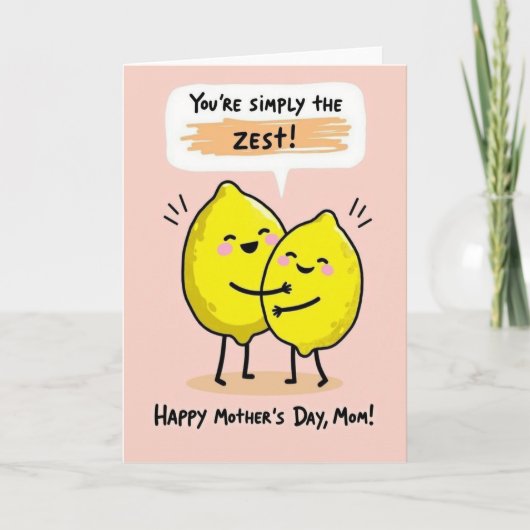Mooi Moederdag Citrus Knuffelkaart Kaart (Voorkant)