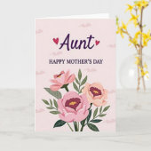 Mooi Moederdag Hartjes Kaart (Gele Bloem)