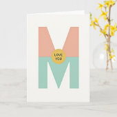 Mooi Moederdag Initiaal Kaart (Gele Bloem)