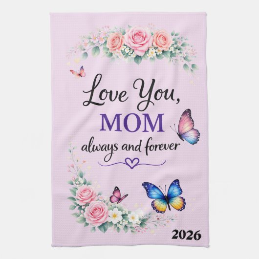 Mooi Moederdag Lief Je Mam Theedoek (Verticaal)