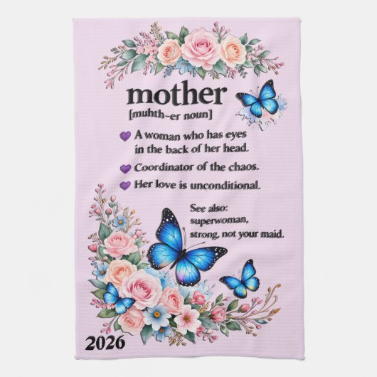 Mooi Moederdag mama Theedoek (Verticaal)