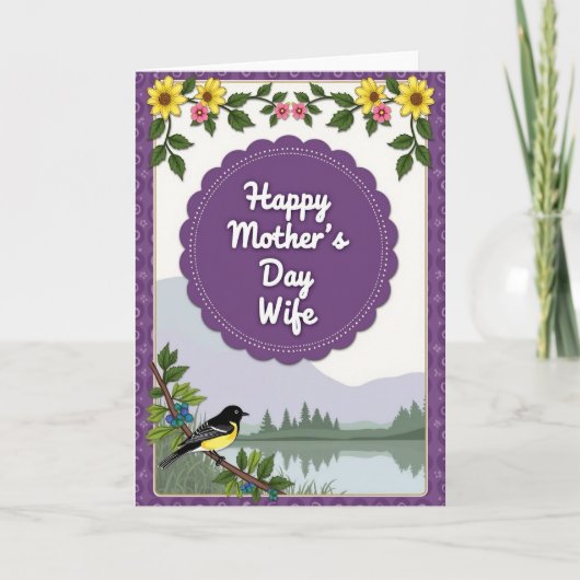 Mooi Moederdag Meer Vogel Kaart (Voorkant)