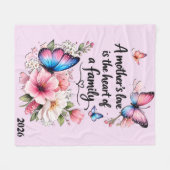 Mooi Moederdag Moederliefde Fleece Deken (Voorkant (Horizontaal))