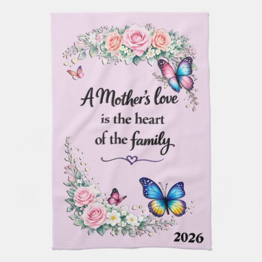 Mooi Moederdag Moederliefde Theedoek (Verticaal)