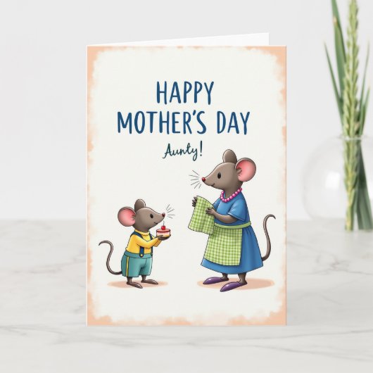 Mooi Moederdag Muis Kaart (Voorkant)