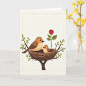 Mooi Moederdag nestkaartje Kaart (Gele Bloem)