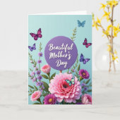 Mooi Moederdag ontwerp kaart (Gele Bloem)