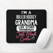 Mooi Moederdag ontwerp roller hockey oma Muismat (Met muis)