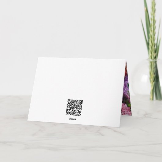 Mooi Moederdag Paarse Sering Bloemen  Kaart (Achterkant)