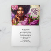 Mooi Moederdag Paarse Sering Bloemen  Kaart (Binnen)