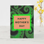 Mooi Moederdag Pixels Kaart (Gele Bloem)