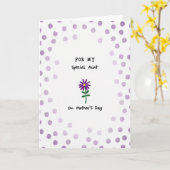 Mooi Moederdag Polka Dot Kaart (Gele Bloem)