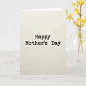 Mooi Moederdag Typewriter Kaart (Gele Bloem)