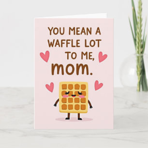 Mooi Moederdag Wafelkaartje Kaart