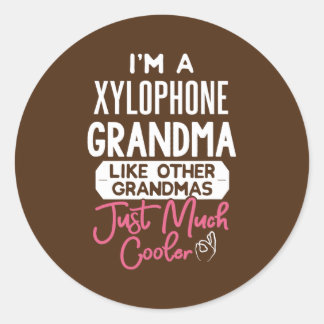 Mooi Moederdag Xylofoon Oma Ronde Sticker