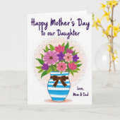 Mooi Moedersdag Bloemencadeaubon Kaart (Gele Bloem)