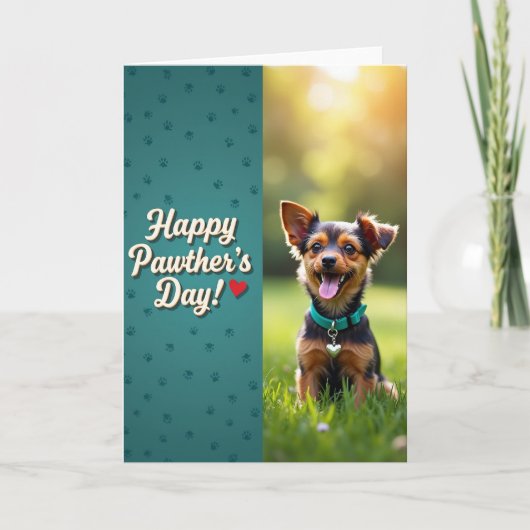 Mooi Moedersdag Teal Print Kaart (Voorkant)