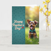 Mooi Moedersdag Teal Print Kaart (Gele Bloem)