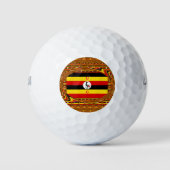 Mooi monogram met kleurrijk scheermotief van het U Golfballen (Voorkant)