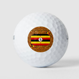 Mooi monogram met kleurrijk scheermotief van het U Golfballen
