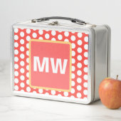 Mooi Monogram Perzik Fruit Witte Stippen (In situ)