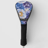 Mooi Mooi Blauwe Pioen Personalized Golfheadcover (Voorkant)