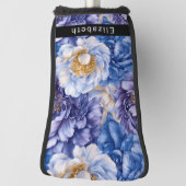 Mooi Mooi Blauwe Pioen Personalized Golfheadcover (Draai 90)
